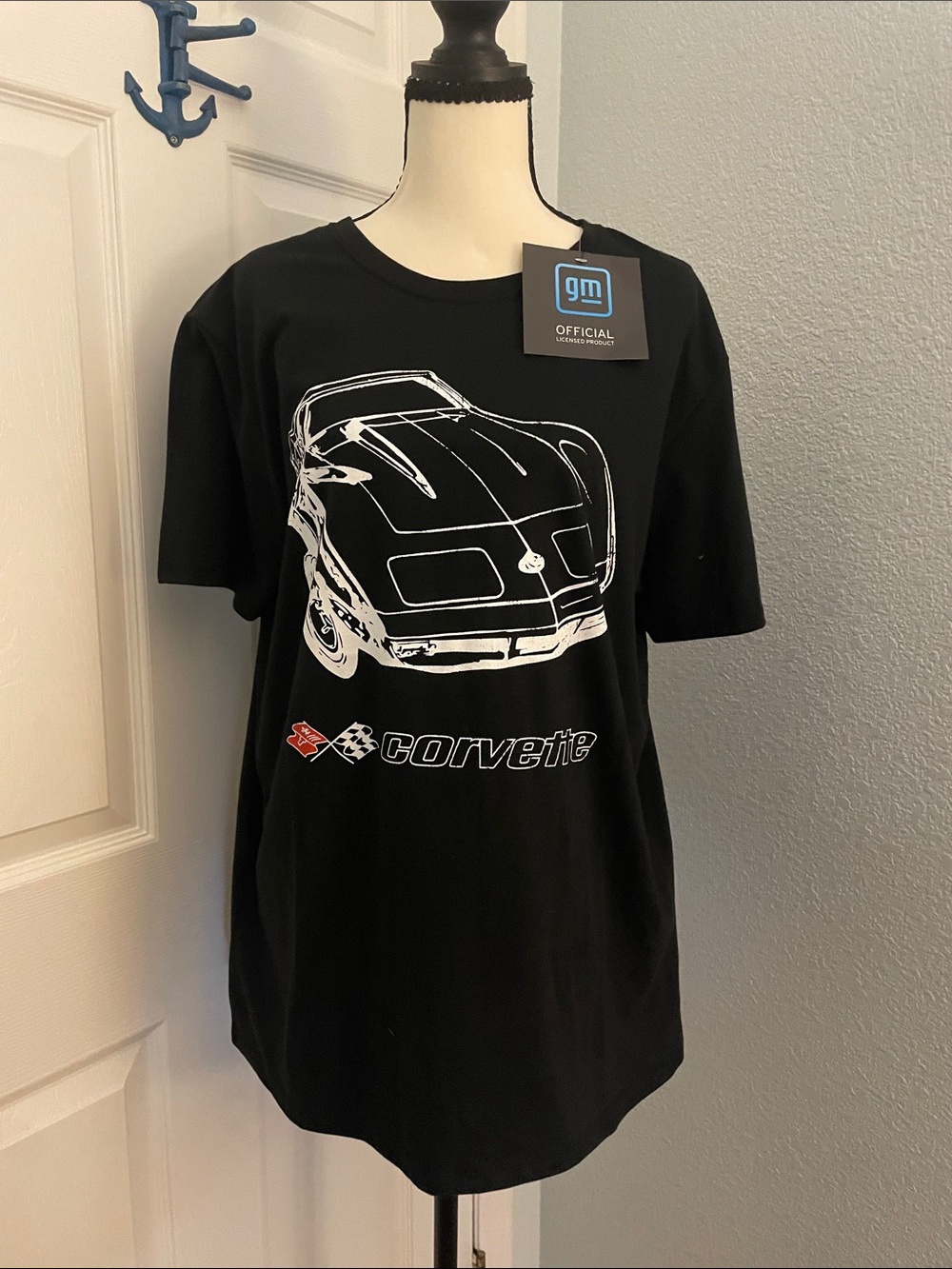 Official GM Black Corvette Graphic Tee - Men's Shirt NWT